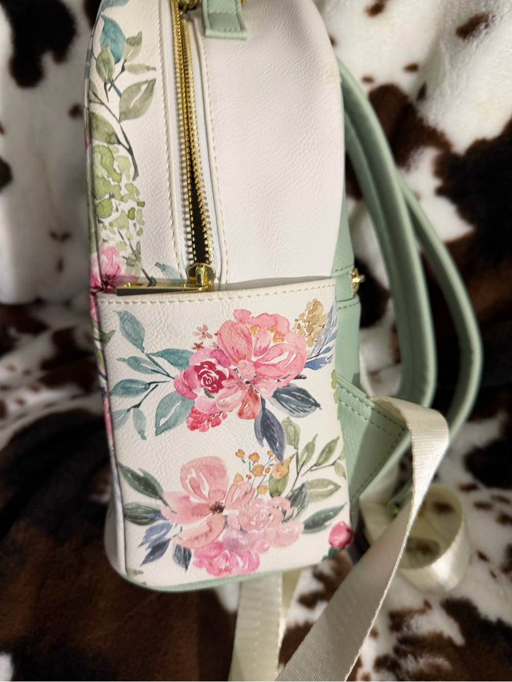 Floral Mini Backpack - White - Picture 5 of 6